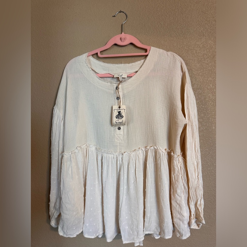 Bohemian cream colored top